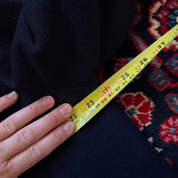 Vintage Golden Gate Deutsch Wool Tirol Blue Trench Coat Jacket sz XL - Picture 12 of 14